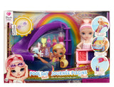 Jeu de société - MGA - Piscine arc en ciel avec toboggan - Poupée Blush - 10 pieces - Multicolore
