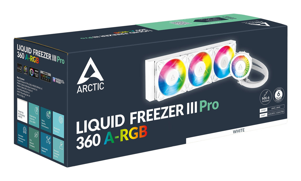 Kit Watercooling AIO Arctic Liquid Freezer III Pro RGB - 360mm (Blanc)