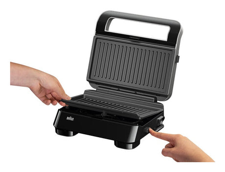 Grill - BRAUN - Sandwich Maker 5 SM5006 - 800 W - Inox / Noir