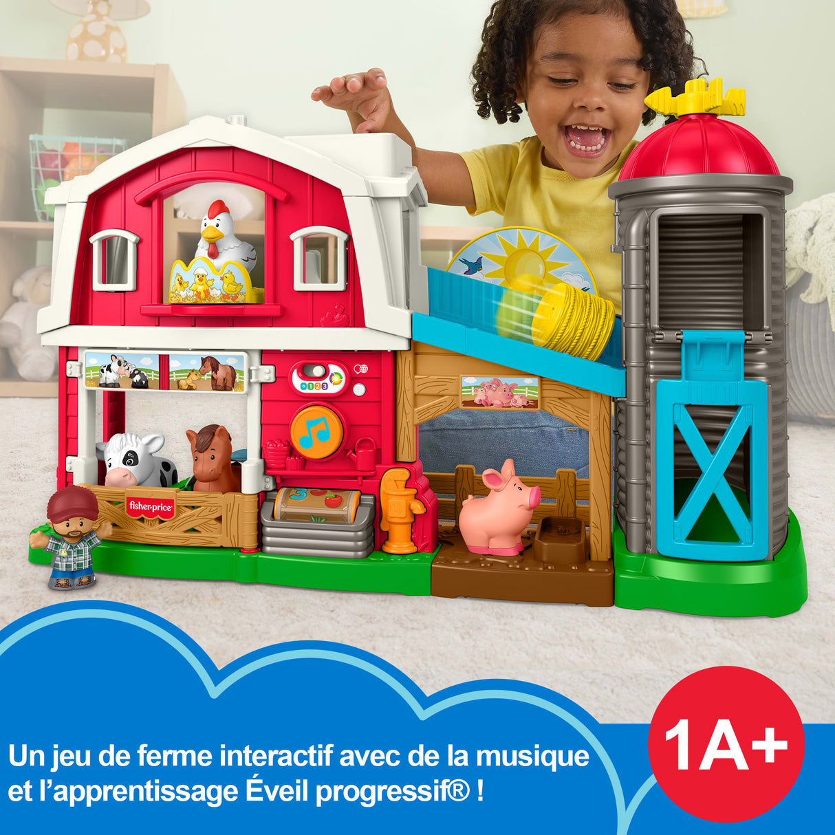 Fisher-Price - Coffret multilingue Little People - Les Animaux de la Ferme - Fisher-Price - JGX08
