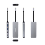 Hub USB-C 3.2 Nanocable vers HDMI, USB Type A/C (Gris)