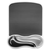 Kensington, Tapis de souris avec repose-poignet, Duo gel, Noir et fumé