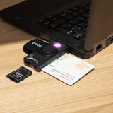 Lecteur de Cartes ïÂ¿Â½ puce TooQ TQR-3012B USB 2.0 (Noir)