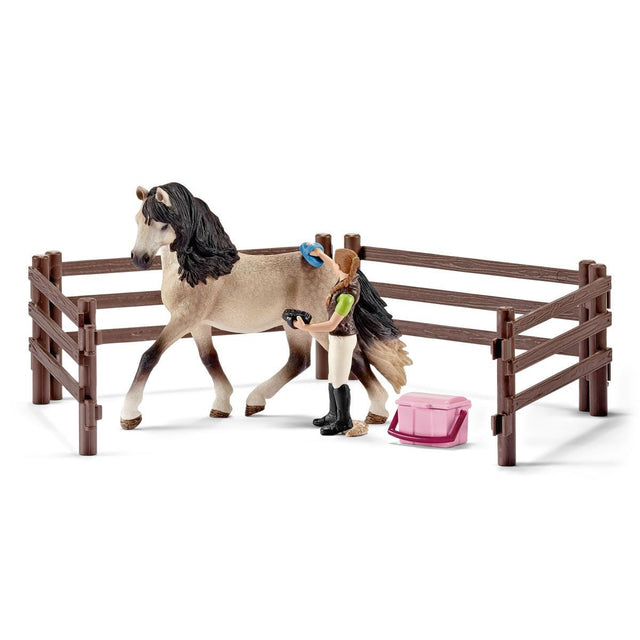 Coffret kit de soin pour chevaux andaloux, schleich 42270 Horse Club, coffret figurines pour enfants, des 5 ans
