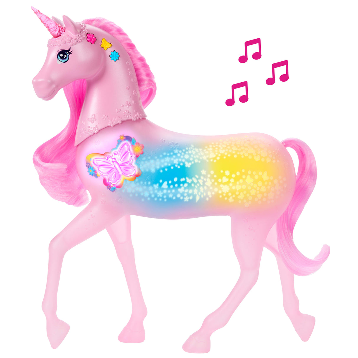 Licorne Sons - MATTEL - JCP78 - 20 combinaisons de sons - Lumieres personnalisables - Pour enfants 3-10 ans