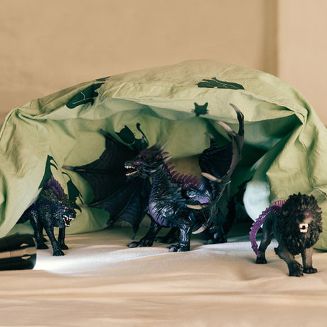 Figurine Lion des Ténebres - Figurine Hautement Détaillée et Réaliste a la Queue Transparente - Jouet pour Garçons et Filles -