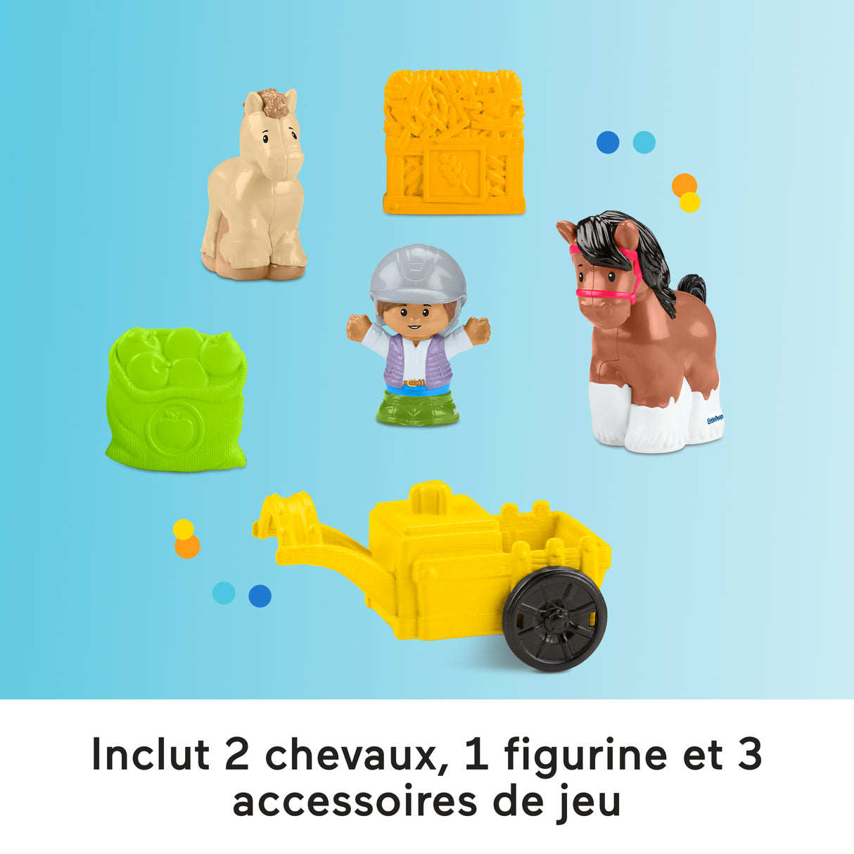 FISHER-PRICE Little People-L'écurie des Joyeux Chevaux avec 6 éléments - Fisher-Price - HWR84