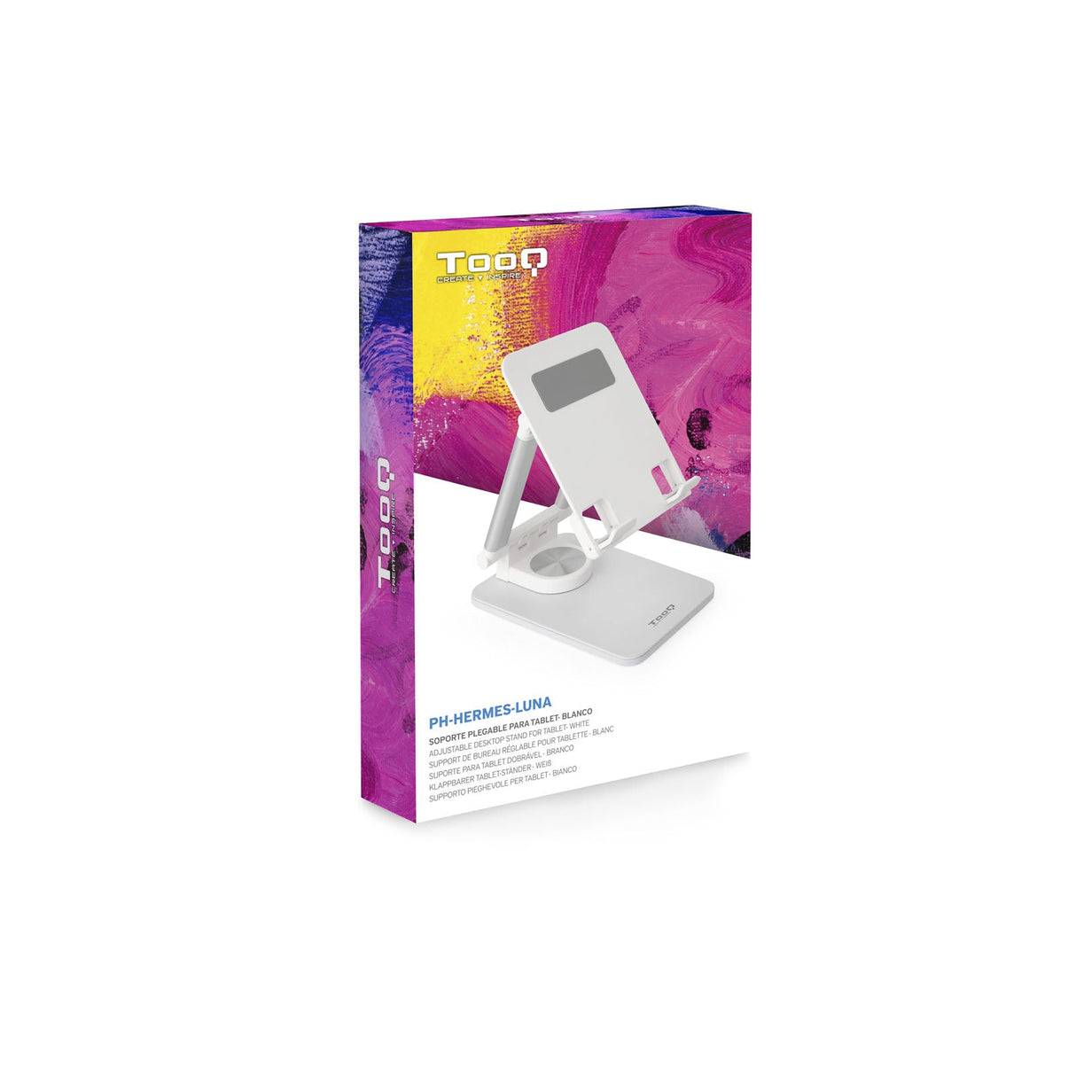 Support tablette universel sur pied Tooq Hermes Luna (Blanc)
