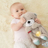 Fisher-Price - Ma Loutre Câlins Bonne Nuit - Peluche Veilleuse Bébé Musicale et Lumineuse - Jouet d'Eveil - Des la naissance FXC66