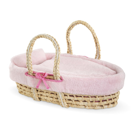 Accessoires poupons - COROLLE - Ensemble Couffin Peluche Rose - pour poupons 36 et 42 cm - des 3 ans