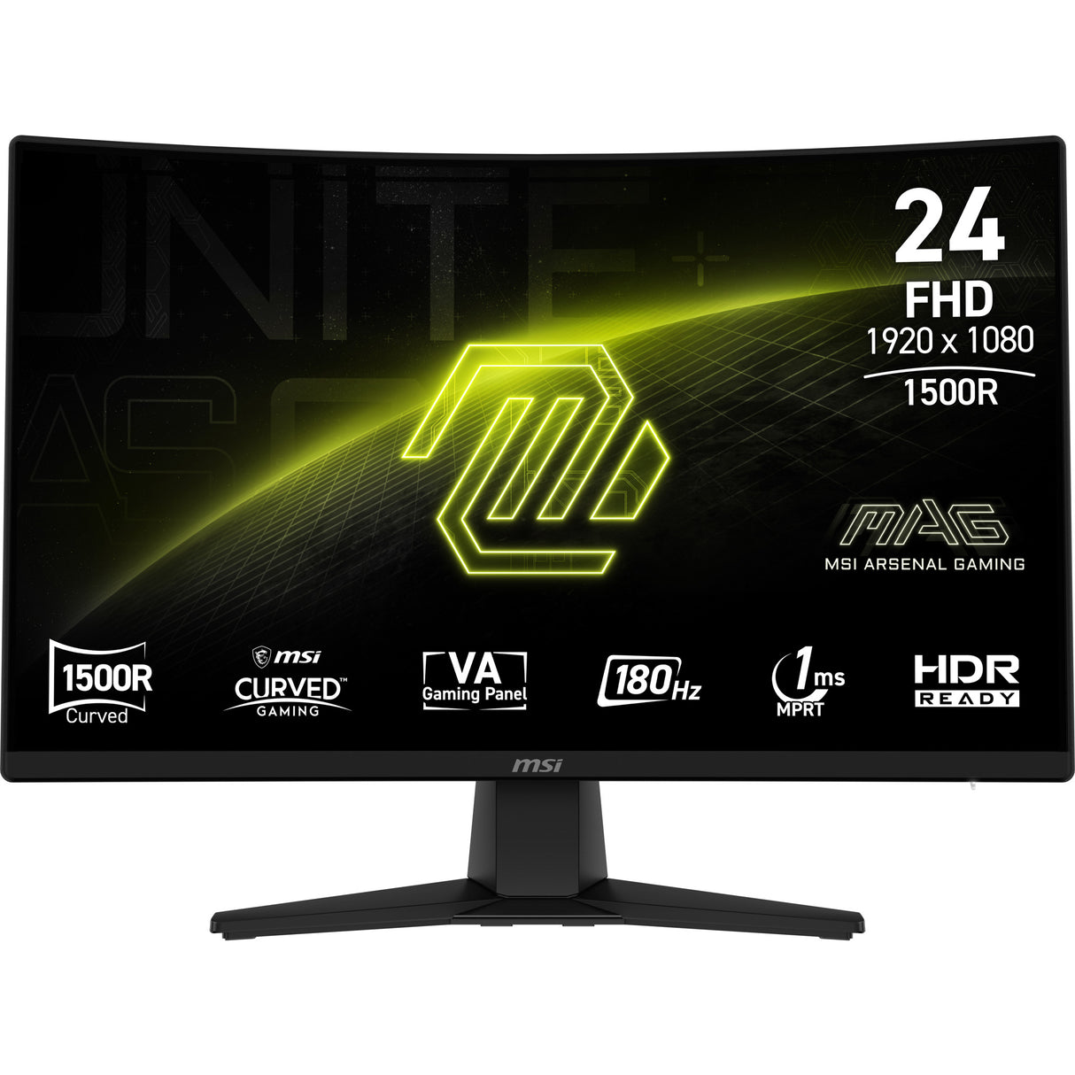 Ecran incurvé 24" MSI Mag 242C 180Hz (Noir)