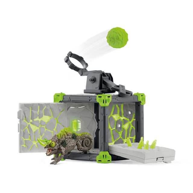 BattleCave Caméléon de Pierre, Extension de l'arene, SCHLEICH 42677 Eldrador Creatures, des 7 ans