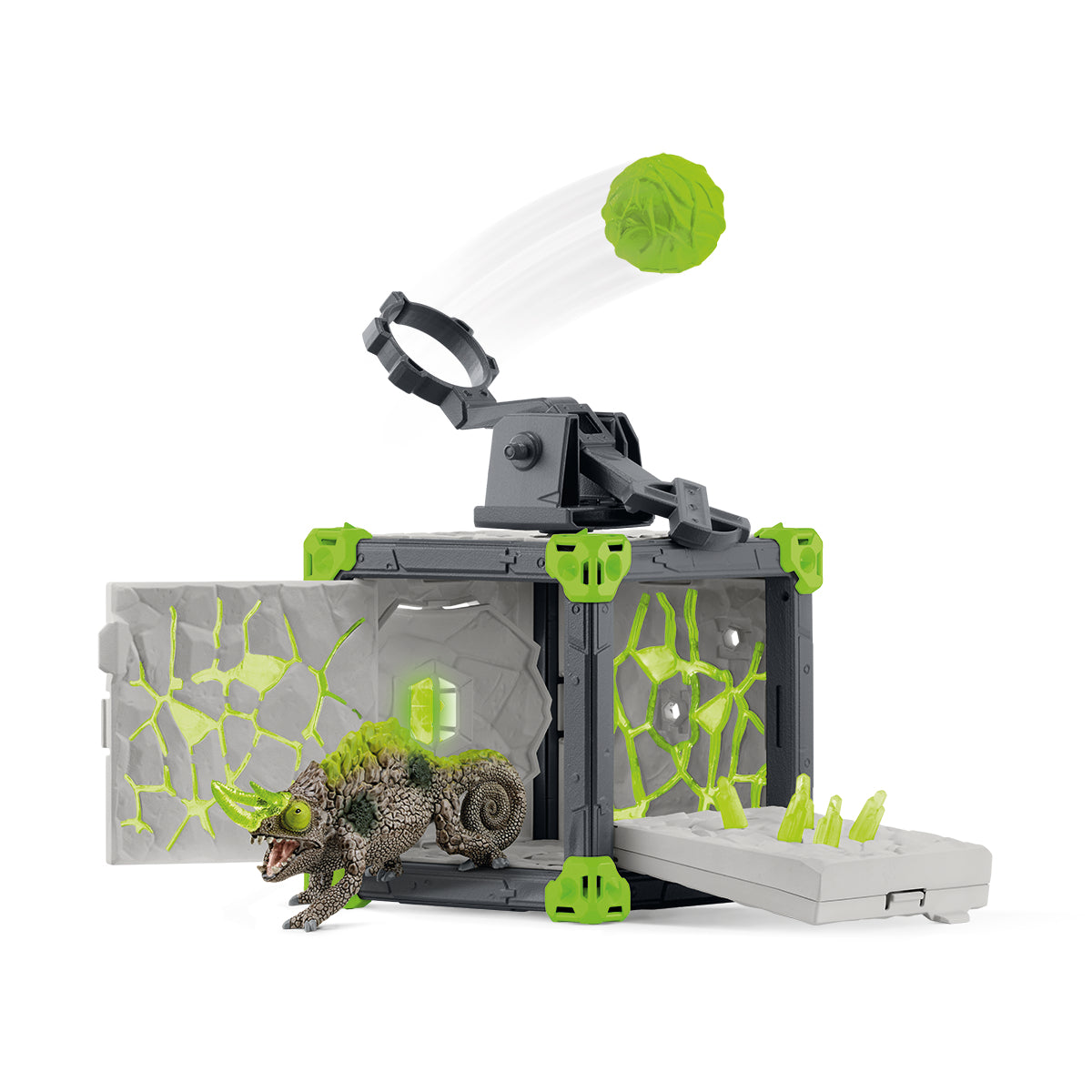BattleCave Caméléon de Pierre, Extension de l'arene, SCHLEICH 42677 Eldrador Creatures, des 7 ans