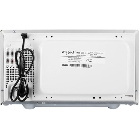 Micro-ondes - WHIRLPOOL - MWP251SB - Silver Black - 900 W - 48,3 x 41,4 x 28,1 cm - 25 L