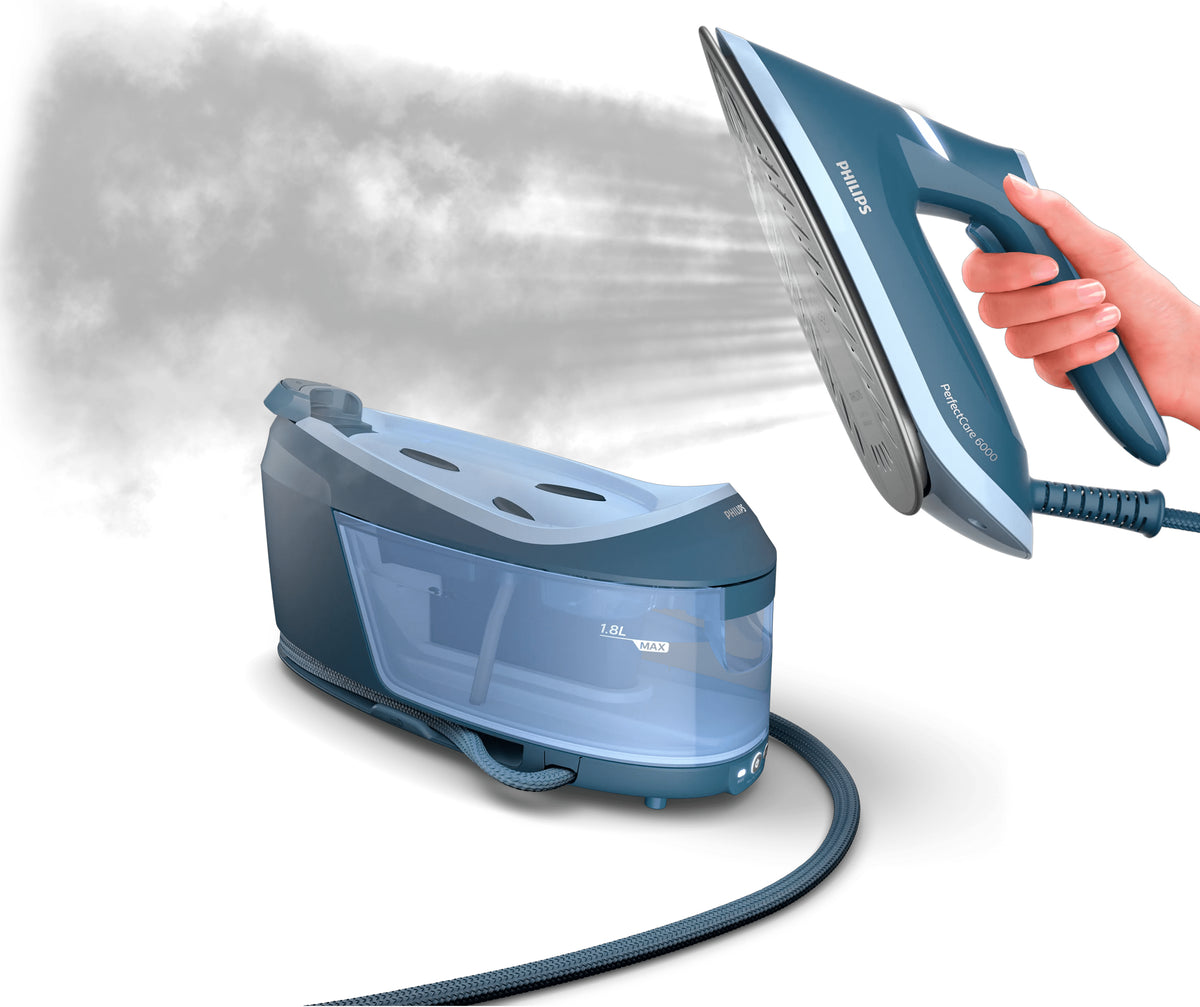 Centrale Vapeur - PHILIPS - PSG6042/20 - PerfectCare Compact Série 6000 - 8 bars - 1.8L - Bleu