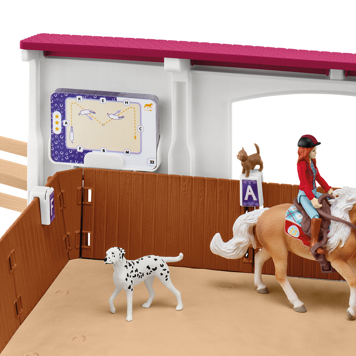 Grand Manege Equestre, Coffret figurine et accessoires, Schleich 42639 Horse Club, Pour enfant des 5 ans