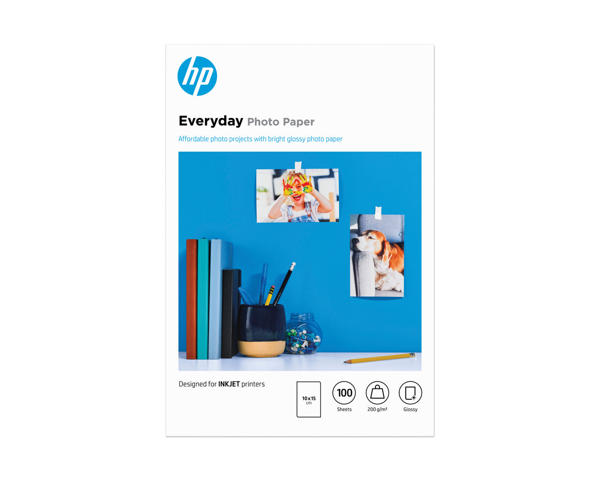 HP CR757A Papier d'impression photo Glossy - 100 feuilles - 200g - Blanc