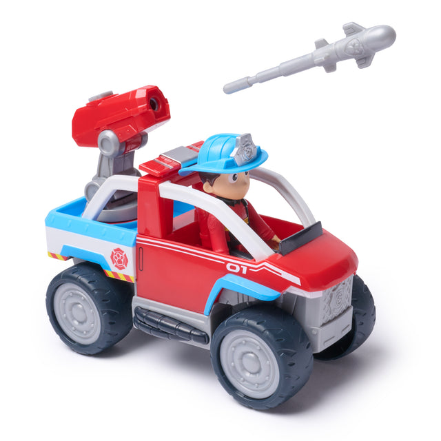 Paw Patrol -Figurine Ryder + véhicule - des 3 ans - Fire Rescue - La Pat'Patrouille