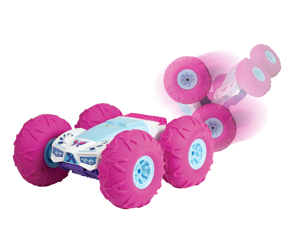 Voiture télécommandée 360 Tornado rose a batterie - Exost - Défie tous les terrains a 360°