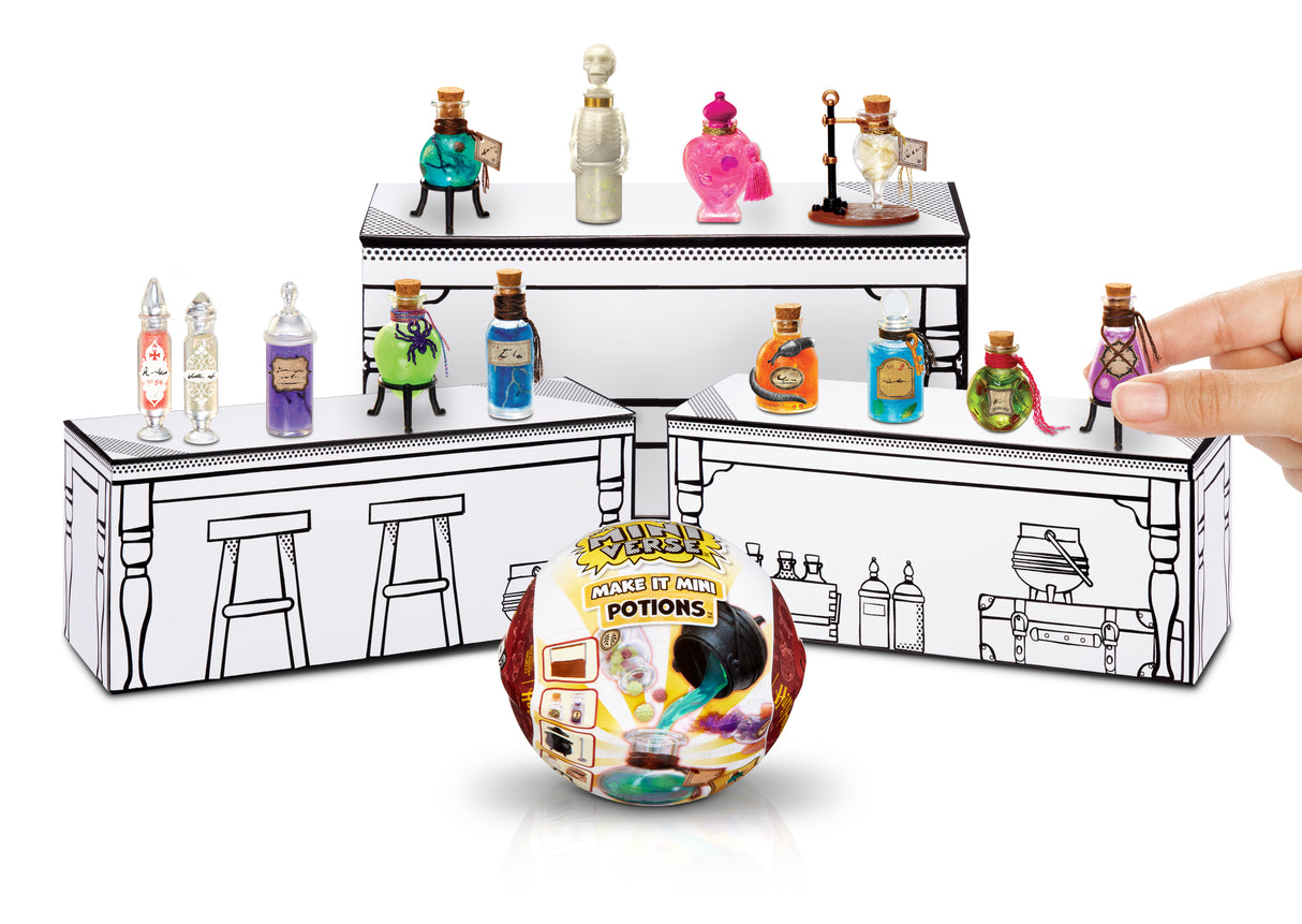 MGA Miniverse - Harry Potter - Jeu Créatif - Potions emblématiques - Loisirs créatif et décoratif en résine - Non Comestible - 8 ans