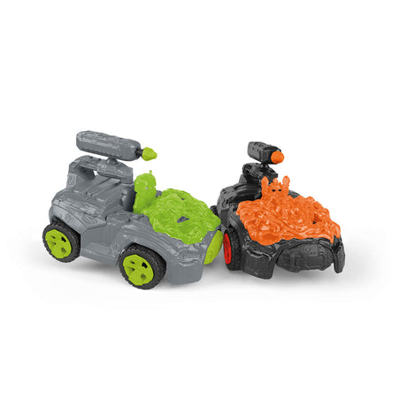 Crashmobile de Pierre avec Mini Creature, Coffret voiture avec figurine fantastique, Schleich 42670 Eldrador Creatures