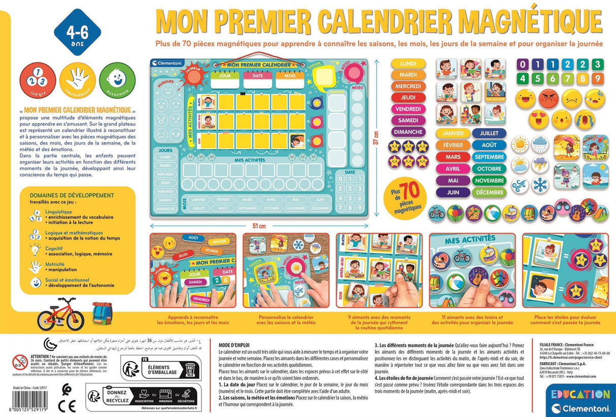 CLEMENTONI - Mon premier calendrier magnétique