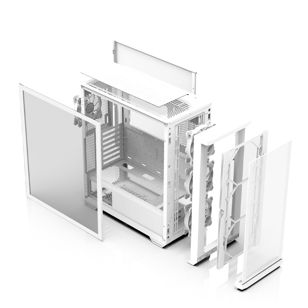 Boitier Moyen Tour E-ATX Zalman Z10 Duo avec panneaux vitrés (Blanc)