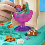 PlayDoh Mes Glaces Arc-en-Ciel, Pâte a modeler, Machine a Creme Glacée factice, 5 pots de 56 g  et accessoires, des 3 ans