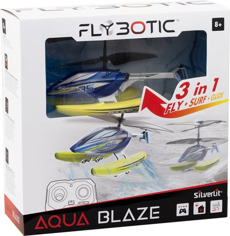 Hélicoptere Télécommandé - FLYBOTIC - Helico Aqua Blaze - 19 -5 cm - jaune et noir - des 8 ans