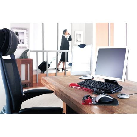 Kensington, Tapis de souris avec repose-poignet, Duo gel, Noir et rouge