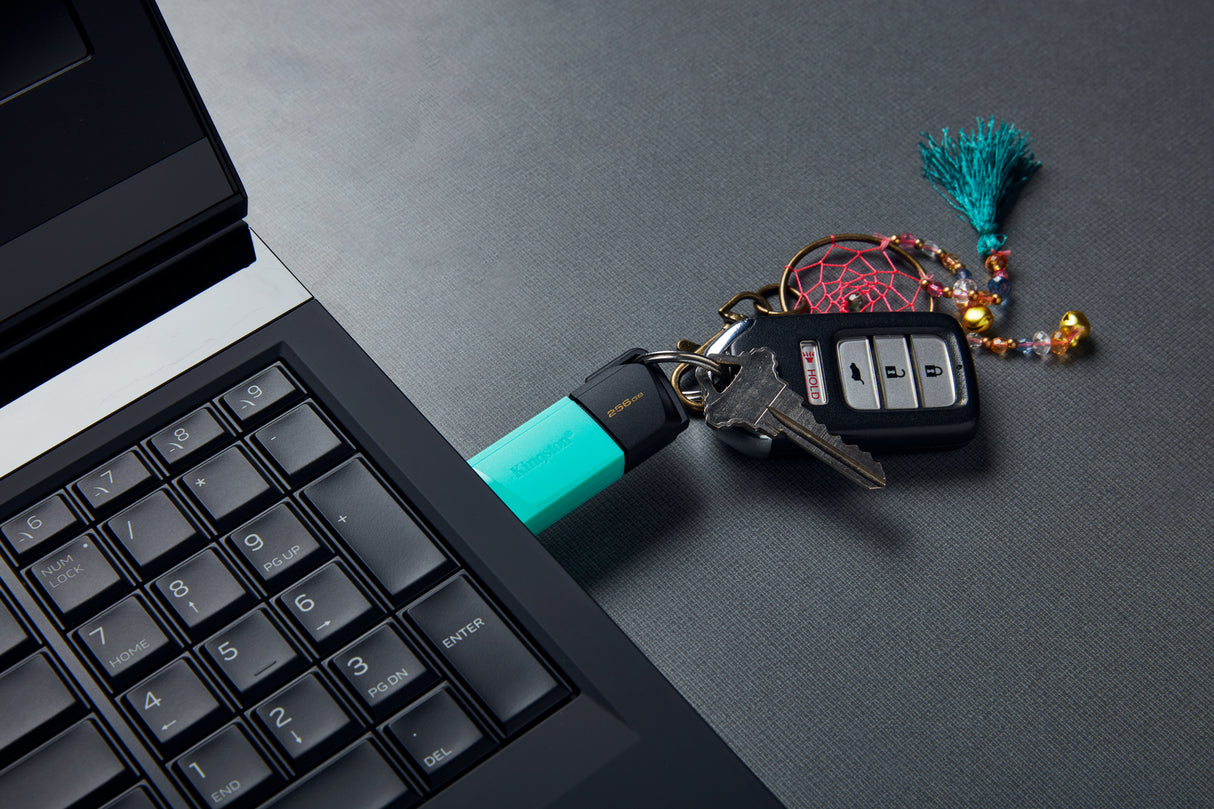 Clé USB 3.2 Kingston DataTraveler Exodia M - 256Go (Turquoise/Noir)