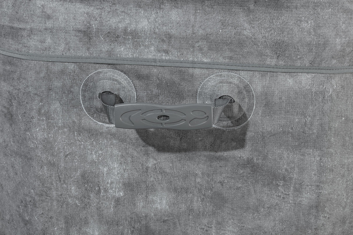 Spa semi rigide BESTWAY - Lay-Z-Spa Carrara - 140 airjets - 170 x 65 cm - 4 a 6 places - Rond (couverture, cartouche, 4 appuie-tete)