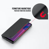 WE Etui folio CLASSIQUE SAMSUNG GALAXY J6+ Noir - Avec fen e