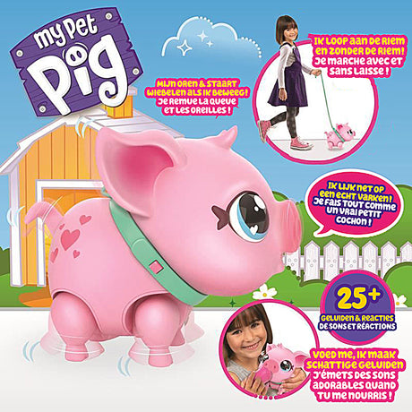 Jouet interactif - MOOSE TOYS - Little Live Pets Cochon rose - A partir de 5 ans - Piles incluses
