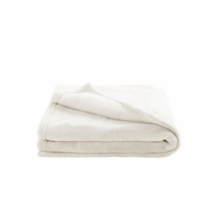 DOMIVA Microdoux Blanket - 100% Polyester Microfiber - White - 75 x 100 cm