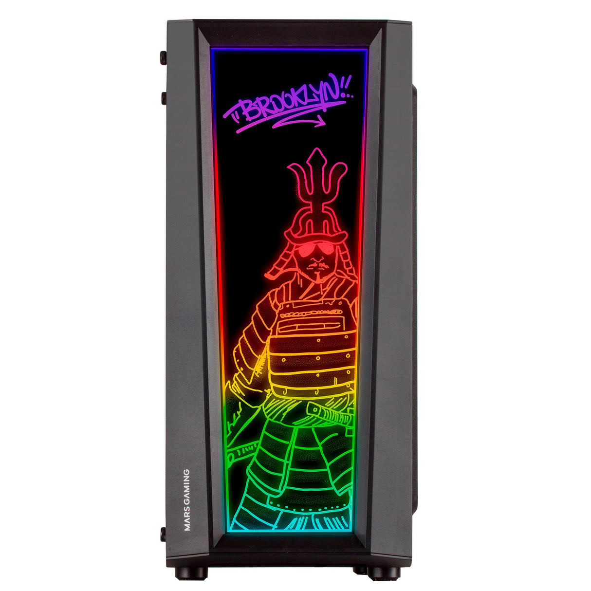 Boitier Moyen Tour ATX Mars Gaming MC-ART RGB avec panneaux vitrés (Noir)