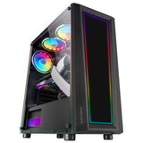 Boitier Moyen Tour ATX Mars Gaming MC-ART RGB avec panneaux vitrés (Noir)
