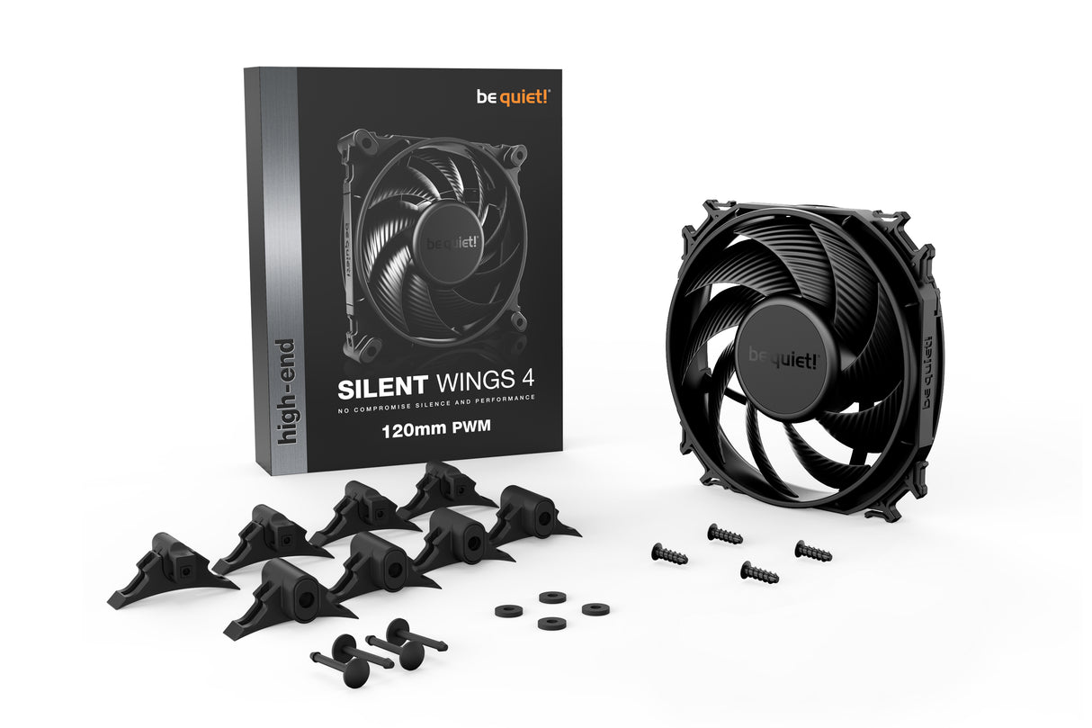 Ventilateur de boitier be quiet! Silent Wings 4 PWM - 12cm (Noir)