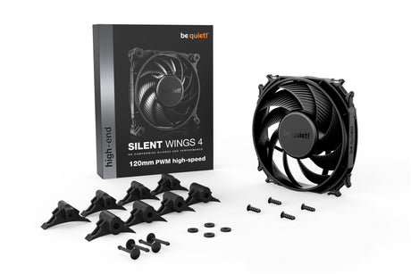 Ventilateur de boitier be quiet! Silent Wings 4 Haute-vitesse - 12cm (Noir)