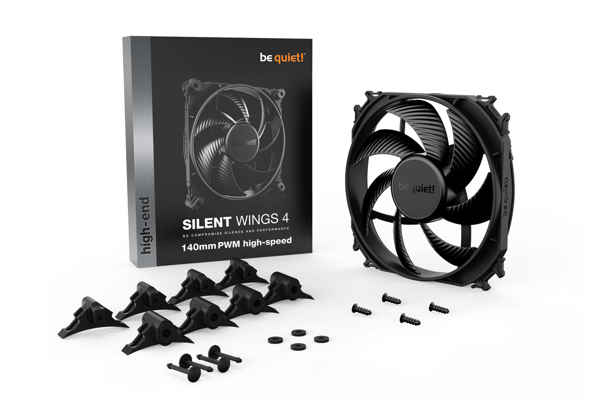 Ventilateur de boitier be quiet! Silent Wings 4 Haute-vitesse - 14cm (Noir)
