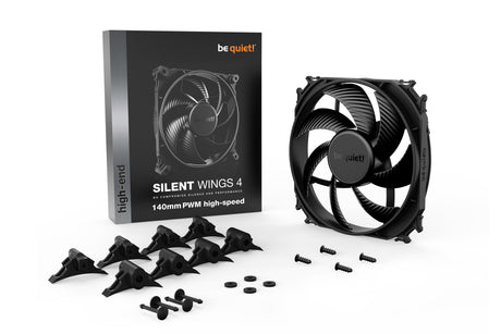 Ventilateur de boitier be quiet! Silent Wings 4 Haute-vitesse - 14cm (Noir)