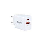 Chargeur secteur TooQ TQWC-2SC04 1x port USB-A + 1x port USB-C 20W (Blanc)