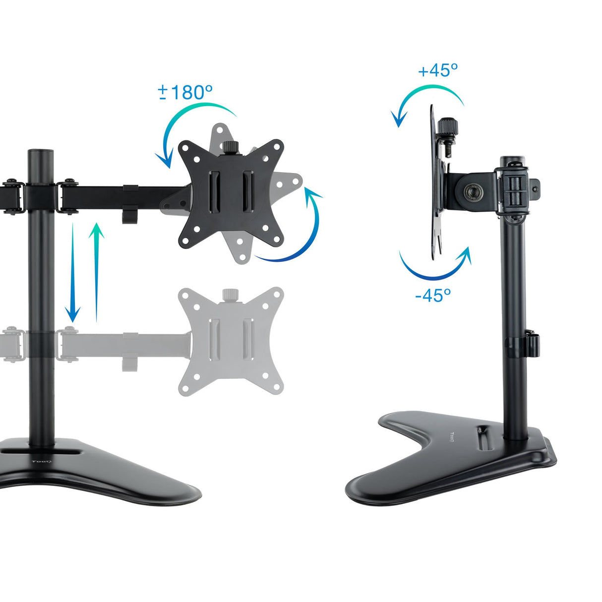 Support double-écran é poser Tooq DB1702TN 17"-32" (9kg max) (Noir)