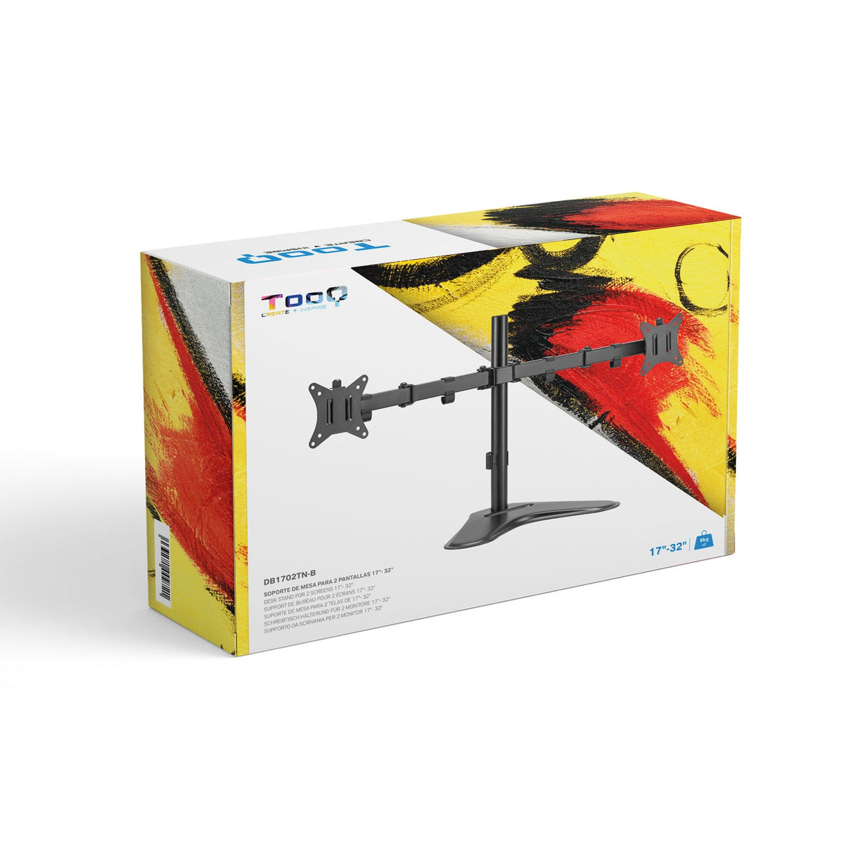 Support double-écran é poser Tooq DB1702TN 17"-32" (9kg max) (Noir)
