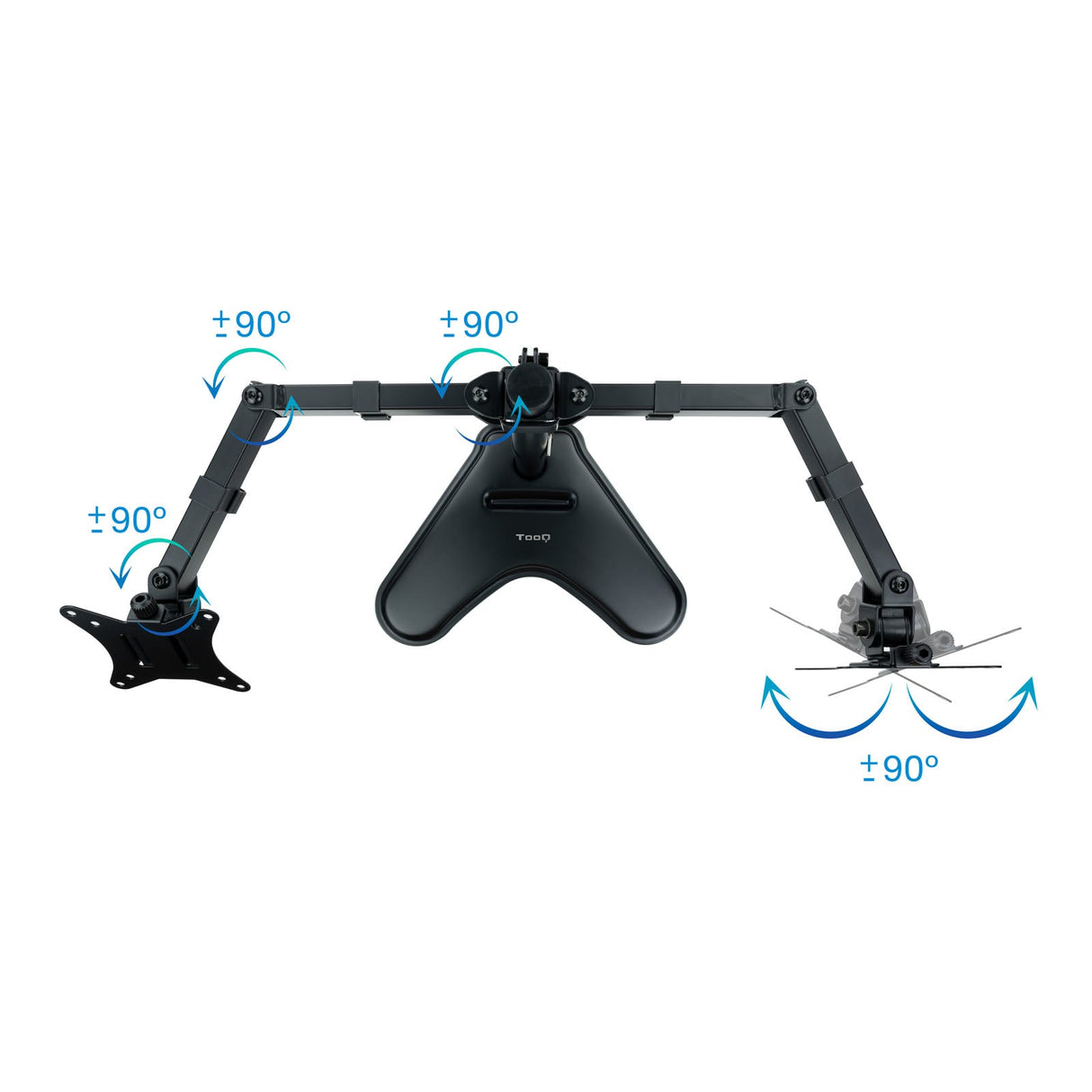 Support double-écran é poser Tooq DB1702TN 17"-32" (9kg max) (Noir)