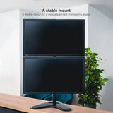 Support double-écran à poser Tooq DB1703TNV 17"-32 (9kg max) (Noir)