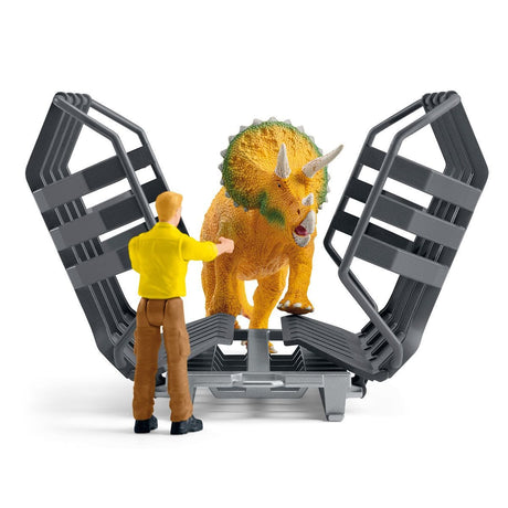 Mission de transport Dino, coffret de 43 pieces avec figurine tricératops et camion de transport, jouets dinosaures pour enfants