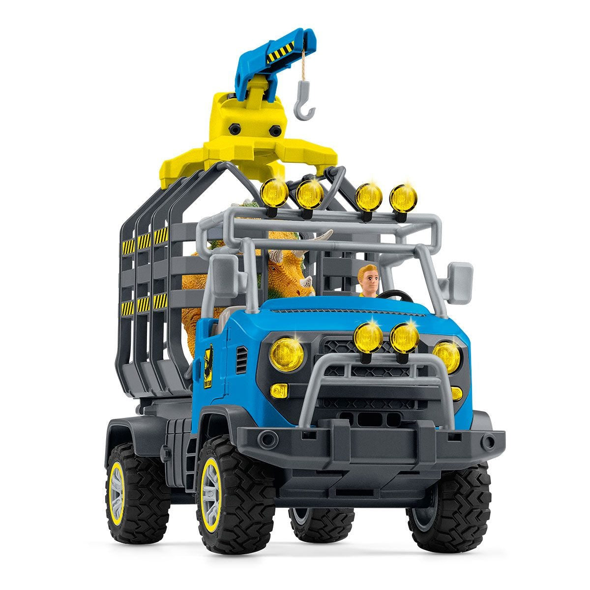 Mission de transport Dino, coffret de 43 pieces avec figurine tricératops et camion de transport, jouets dinosaures pour enfants