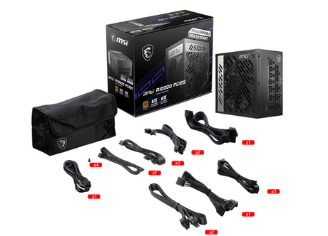 Alimentation ATX MSI MPG A1000G PCIe5 - 1000W (Noir)