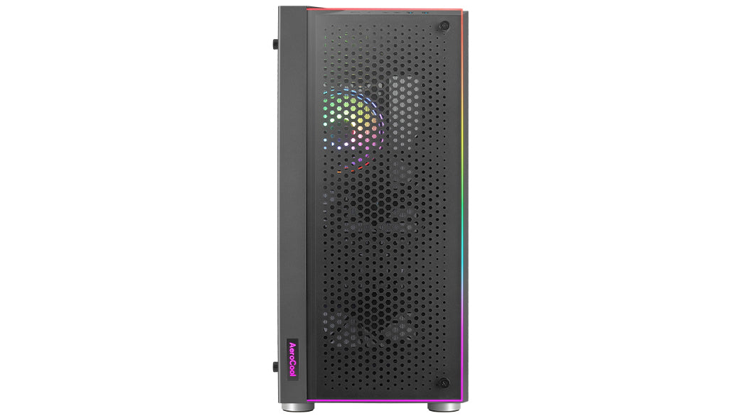Boitier Moyen Tour ATX AeroCool Skribble RGB avec panneaux vitrés (Noir)
